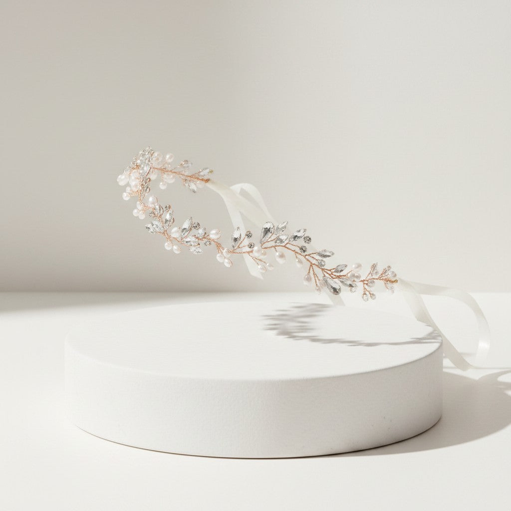 ATHENA COLLECTION - CHIC PEARL VINE  - HP171 - ROSE GOLD