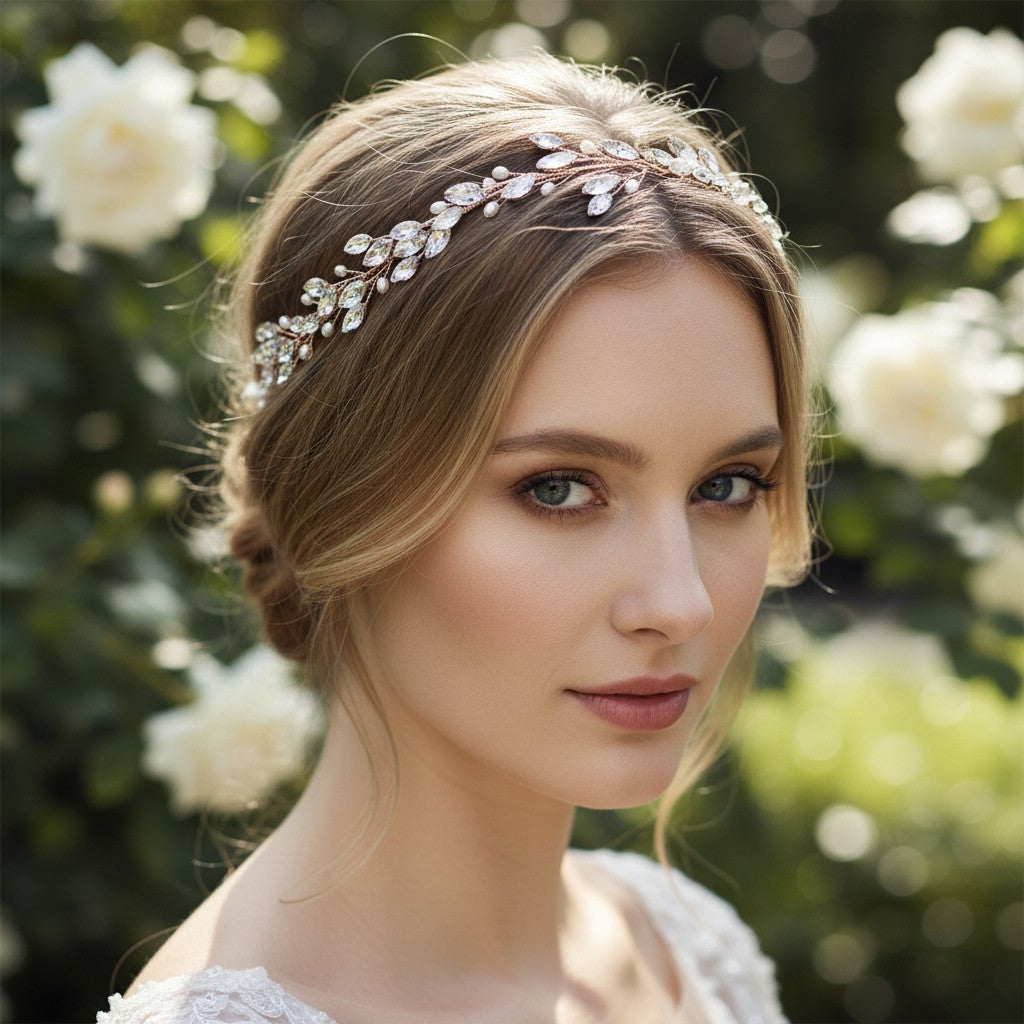 ATHENA COLLECTION - CHIC PEARL VINE  - HP171 - ROSE GOLD
