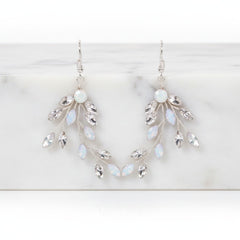 ATHENA COLLECTION - CRYSTAL VINE EARRINGS - (ER487) OPAL