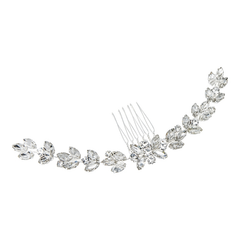 ATHENA COLLECTION - CRYSTAL GLAM HAIR COMB - HC196 SILVER