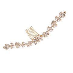 ATHENA COLLECTION - CRYSTAL GLAM HAIR COMB - HC196 GOLD