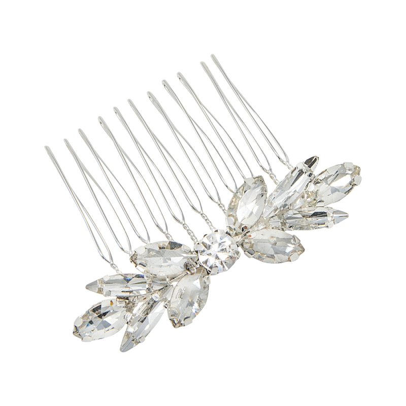 ATHENA COLLECTION - DAINTY DIVINE HAIR COMB - HC197 - SILVER