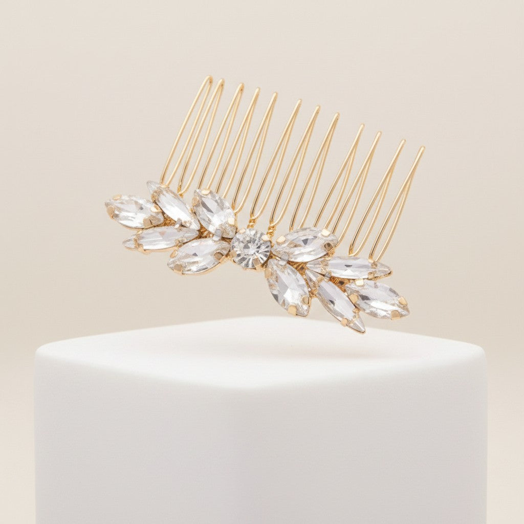 ATHENA COLLECTION - DAINTY DIVINE HAIR COMB - HC197 -GOLD