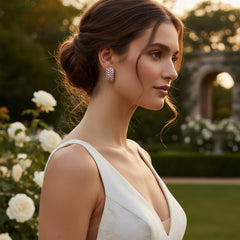 ATHENA COLLECTION CRYSTAL CLUSTER EARRINGS -BLACK DIAMOND