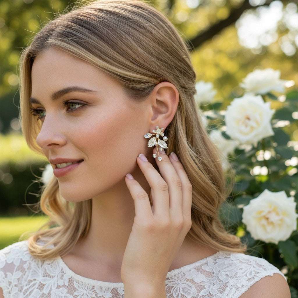 ATHENA COLLECTION - FLORAL ROMANCE EARRING COLLECTION - THREE PAIRS