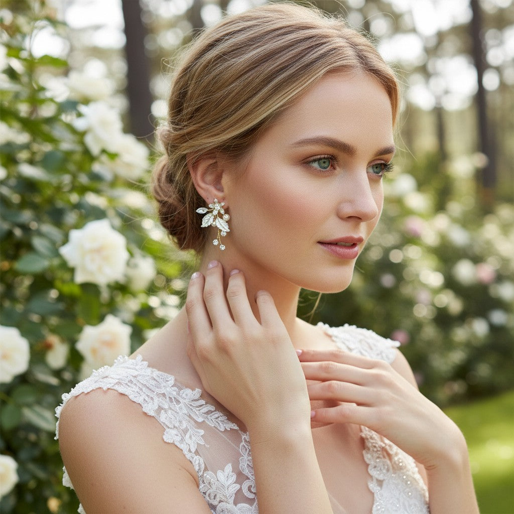 ATHENA COLLECTION - FLORAL ROMANCE EARRINGS - ROSE GOLD - ER495