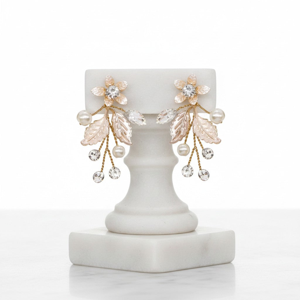 ATHENA COLLECTION - FLORAL ROMANCE EARRINGS - GOLD - ER495