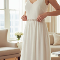 ATHENA COLLECTION - DAINTY DAISY BELT -  (BELT 19 )- IVORY
