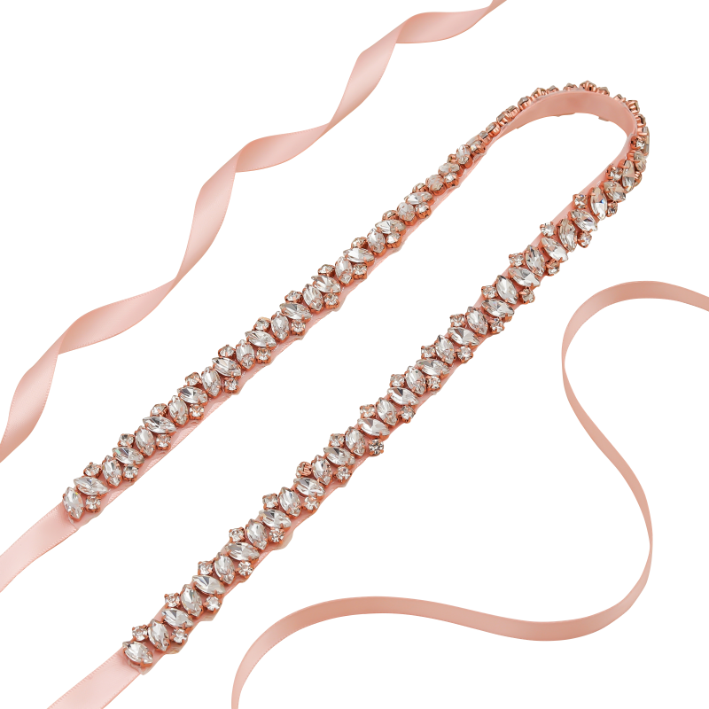 ATHENA COLLECTION - CRYSTAL CLUSTER BELT  - BELT 30  PINK