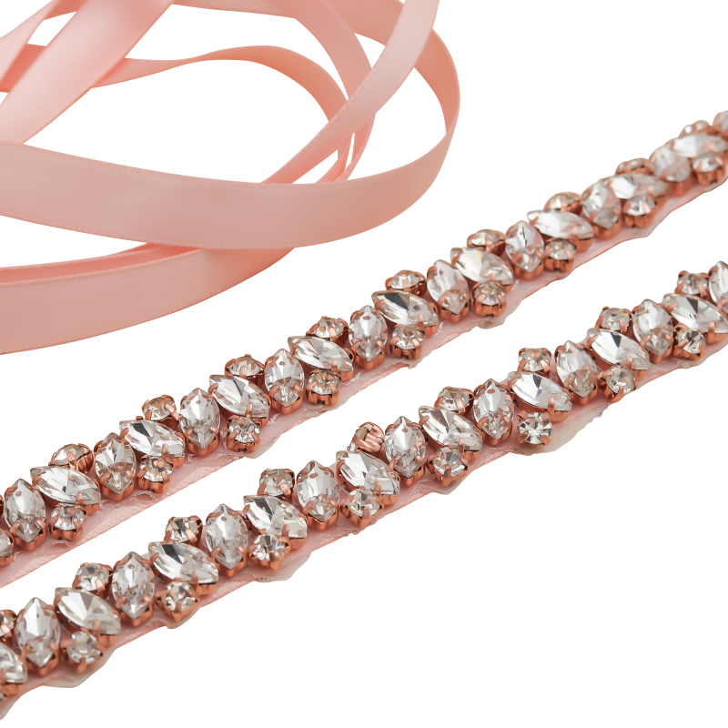 ATHENA COLLECTION - CRYSTAL CLUSTER BELT  - BELT 30  PINK