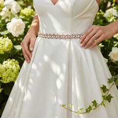 ATHENA COLLECTION - CRYSTAL CLUSTER BELT  - BELT 30  PINK