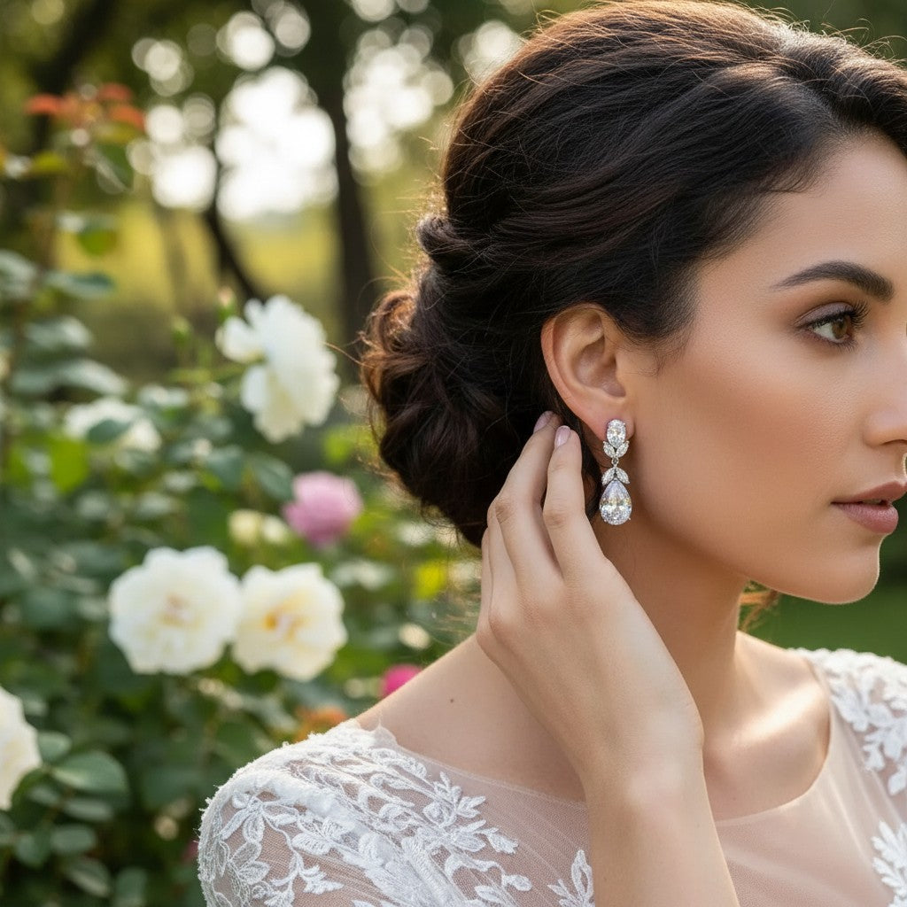 CUBIC ZIRCONIA COLLECTION - CRYSTAL STARLET EARRINGS - CZER501
