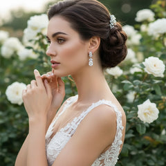 CUBIC ZIRCONIA COLLECTION - CRYSTAL STARLET EARRINGS - CZER501