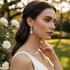 CUBIC ZIRCONIA COLLECTION - CHARLOTTE CRYSTAL EARRINGS - CZER499