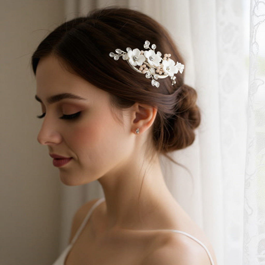 ATHENA COLLECTION - CHARLOTTE LUXE HAIR CLIP - CLIP 753 (SILVER)
