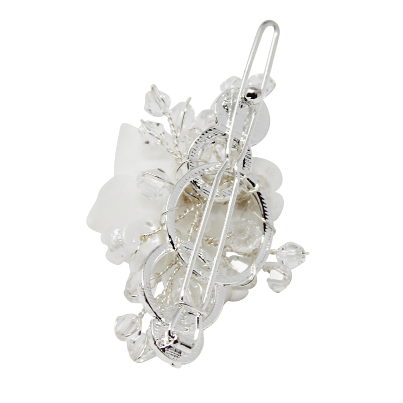 ATHENA COLLECTION - VINTAGE CHIC HAIR CLIP - CLIP 754 (SILVER)