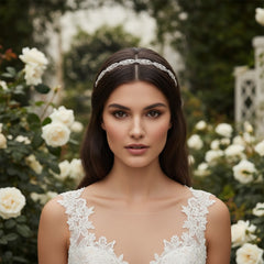 ATHENA COLLECTION - CRYSTAL HEADBAND - AHB24 SILVER