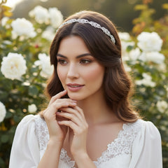 ATHENA COLLECTION - CRYSTAL HEADBAND - AHB-24 ROSE GOLD