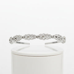 ATHENA COLLECTION - CRYSTAL HEADBAND - AHB24 SILVER