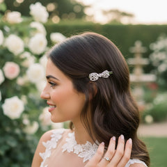 ATHENA COLLECTION - CRYSTAL TREASURE CLIPS - SILVER (CLIP749)