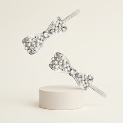 ATHENA COLLECTION - CRYSTAL TREASURE CLIPS - SILVER (CLIP749)