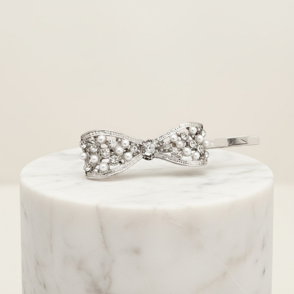 ATHENA COLLECTION - CRYSTAL TREASURE CLIPS - SILVER (CLIP749)