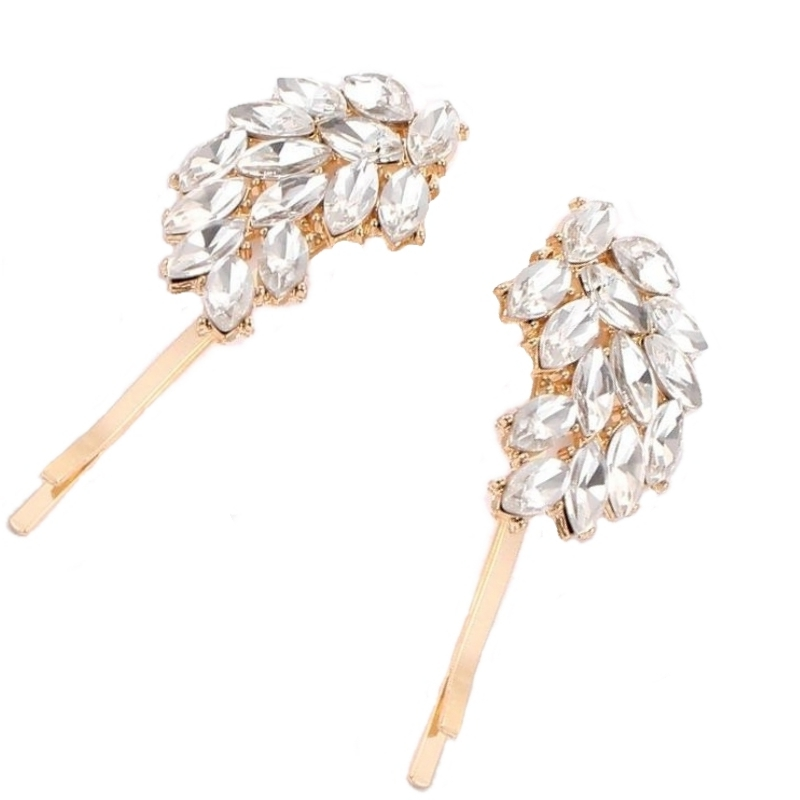 ATHENA COLLECTION - VINTAGE GLITZY CLIPS - (CLIP 755) GOLD