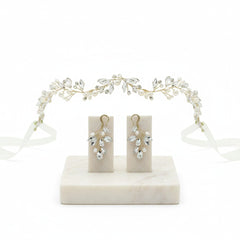 ATHENA COLLECTION - CHIC PEARL VINE SET  - HP174 - GOLD SET
