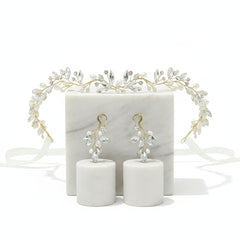 ATHENA COLLECTION - CHIC PEARL VINE SET  - HP174 - GOLD SET