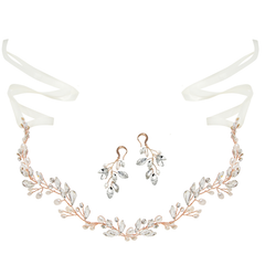 ATHENA COLLECTION - CHIC PEARL VINE SET  - HP174 - Rose gold