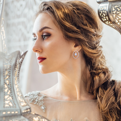CUBIC ZIRCONIA COLLECTION - CRYSTALLURE EARRINGS - CZER505 - SILVER