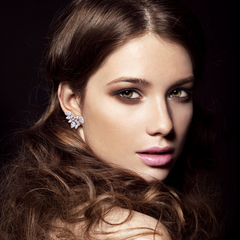 CUBIC ZIRCONIA COLLECTION - STARLET GEM EARRINGS - CZER508 SILVER