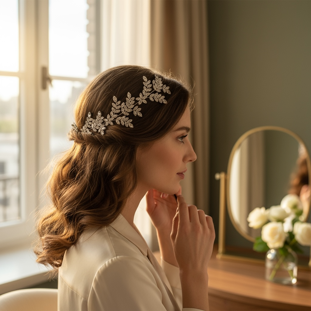 CUBIC ZIRCONIA COLLECTION - GLITZY GLAM HEADPIECE - AHB30