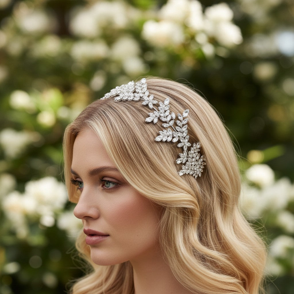 CUBIC ZIRCONIA COLLECTION - GLITZY GLAM HEADPIECE - AHB30