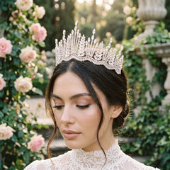 CUBIC ZIRCONIA COLLECTION - CRYSTAL RADIANCE TIARA AHB-32