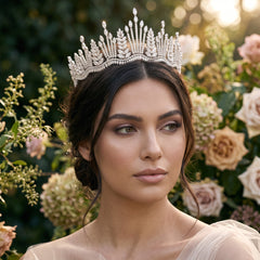 CUBIC ZIRCONIA COLLECTION - CRYSTAL RADIANCE TIARA AHB-32