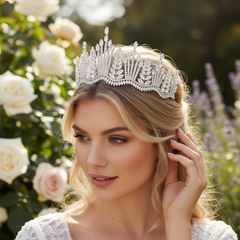 CUBIC ZIRCONIA COLLECTION - CRYSTAL RADIANCE TIARA AHB-32