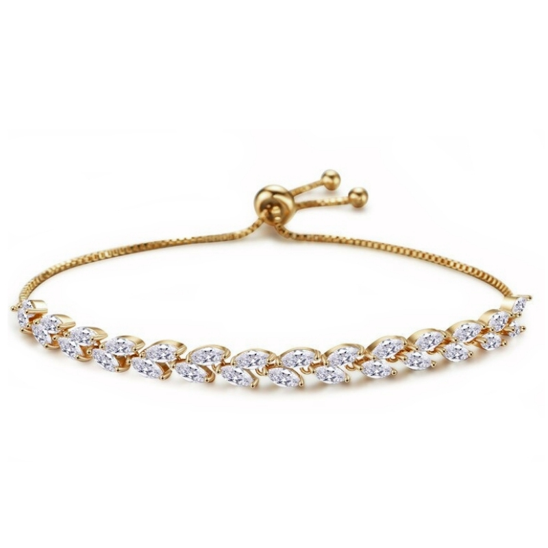 CZ COLLECTION - CLASSIC CRYSTAL BRACELET - CZBRA29 GOLD