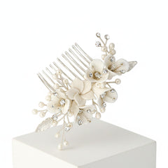ATHENA COLLECTION - VINTAGE CHARM HAIR COMB - SILVER (HC199)
