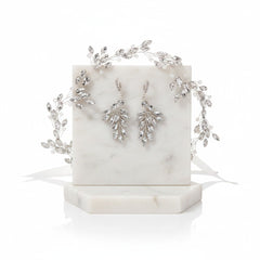 ATHENA COLLECTION - CHIC CRYSTAL VINE SET - HP175 - SILVER SET