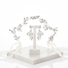 ATHENA COLLECTION - CHIC CRYSTAL VINE SET - HP175 - SILVER SET