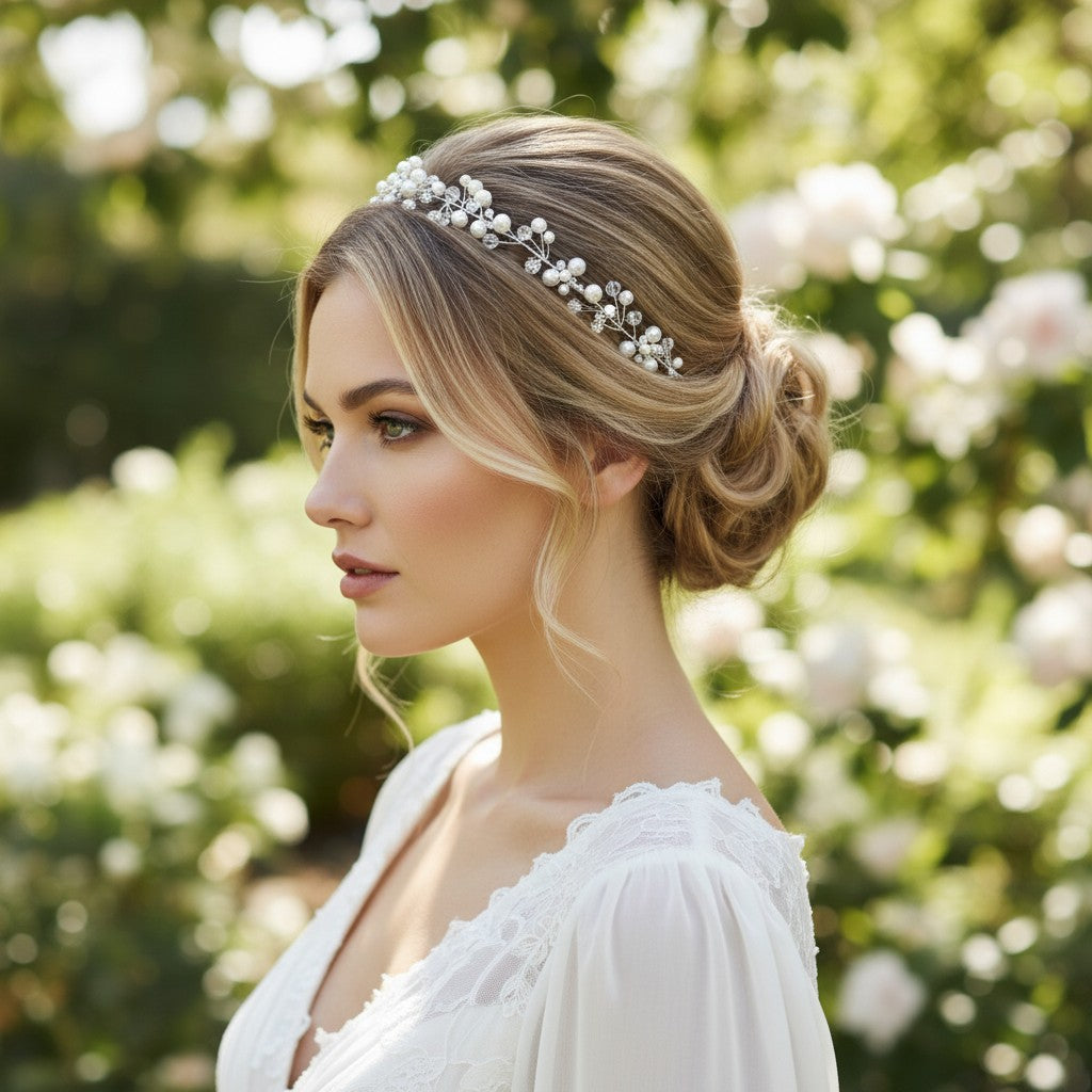 ATHENA COLLECTION - HEAVENLY PEARL VINE - HP177 SILVER