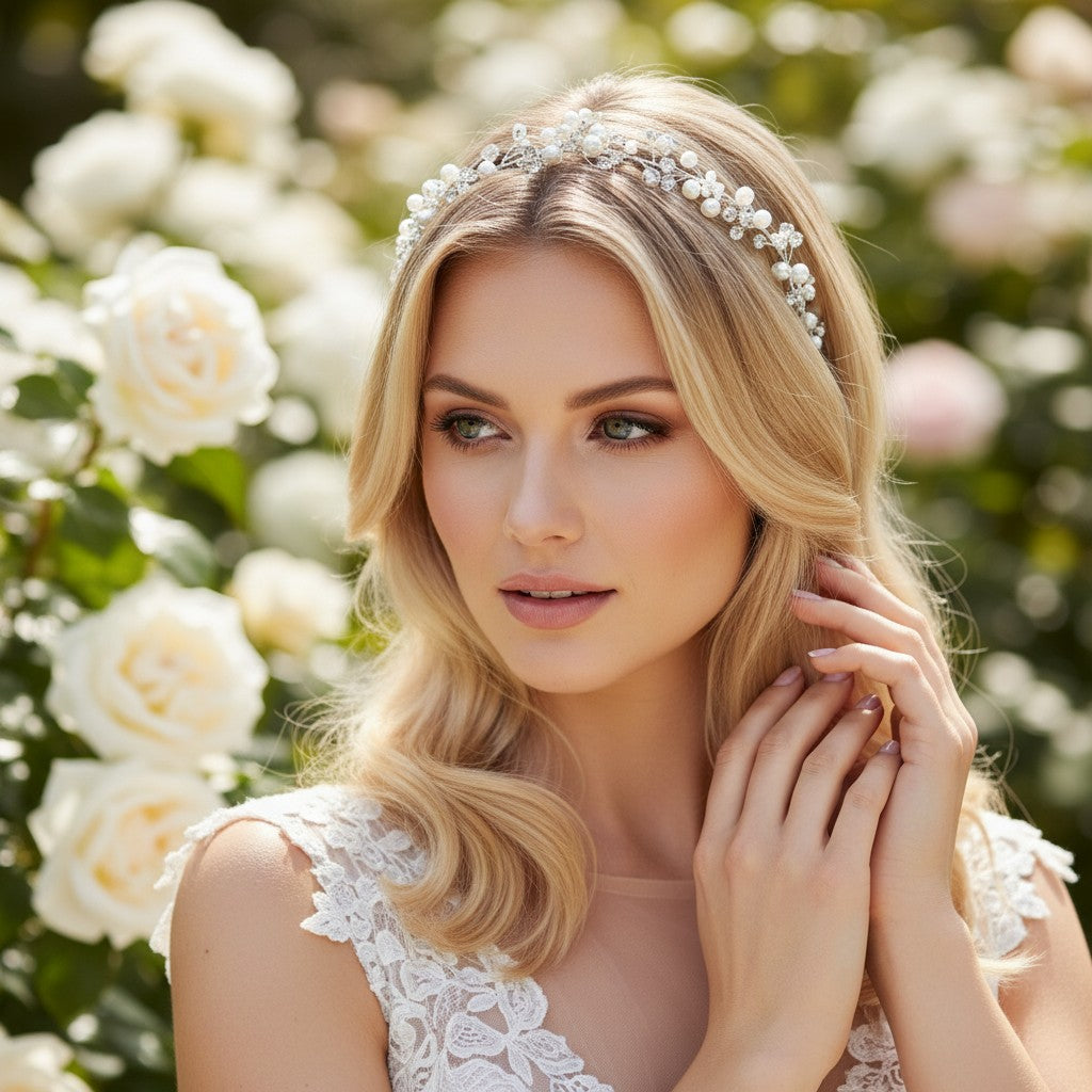ATHENA COLLECTION - HEAVENLY PEARL VINE - HP177 SILVER