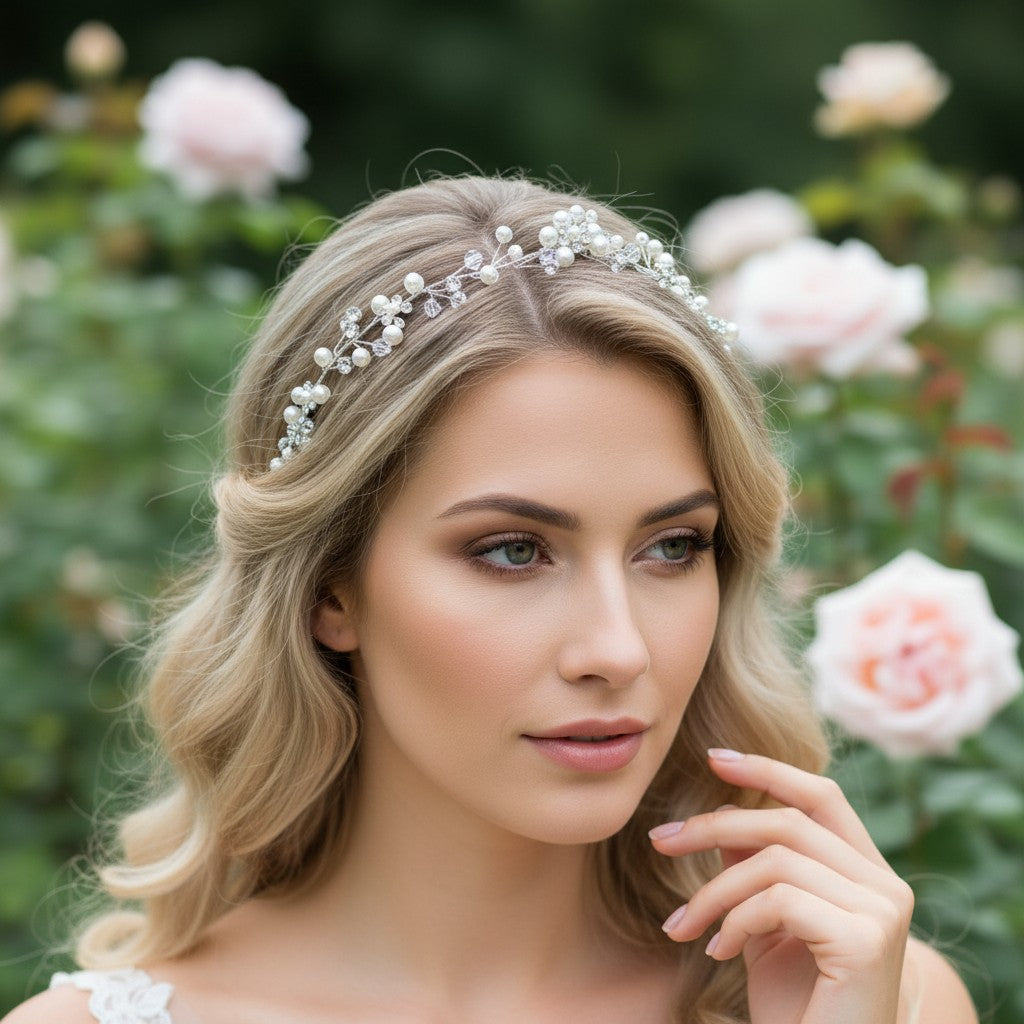 ATHENA COLLECTION - HEAVENLY PEARL VINE - HP177 SILVER