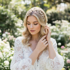 ATHENA COLLECTION - GOLD FLORAL EXTRAVAGANCE HAIR VINE - HP178 GOLD