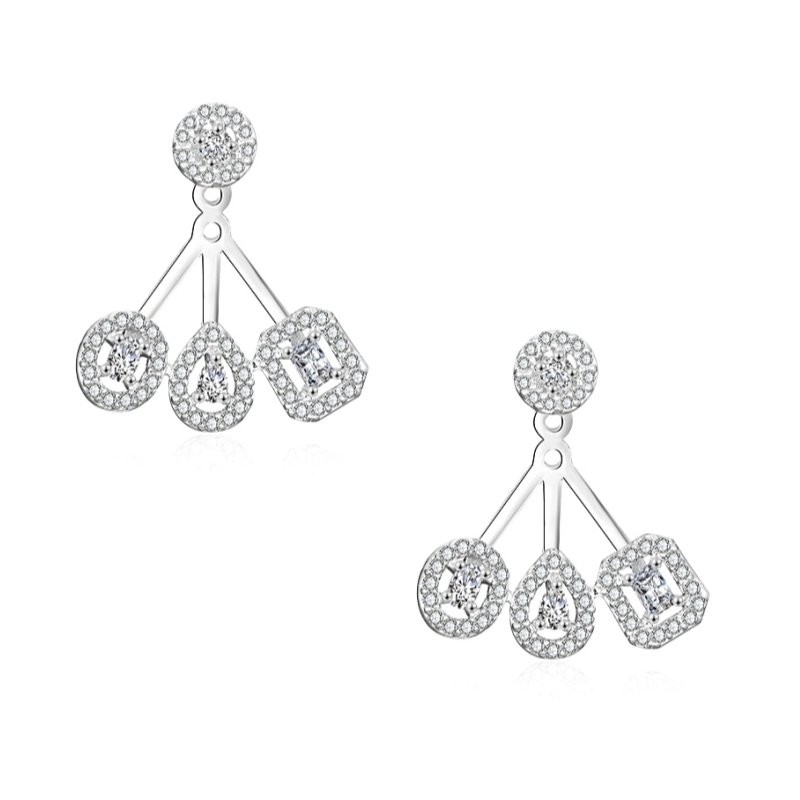 CUBIC ZIRCONIA COLLECTION - HIGH FASHION CRYSTAL EARRINGS - CZER518