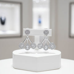 CUBIC ZIRCONIA COLLECTION - HIGH FASHION CRYSTAL EARRINGS - CZER518