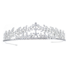 CUBIC ZIRCONIA COLLECTION - CRYSTAL DIVINE TIARA - AHB47
