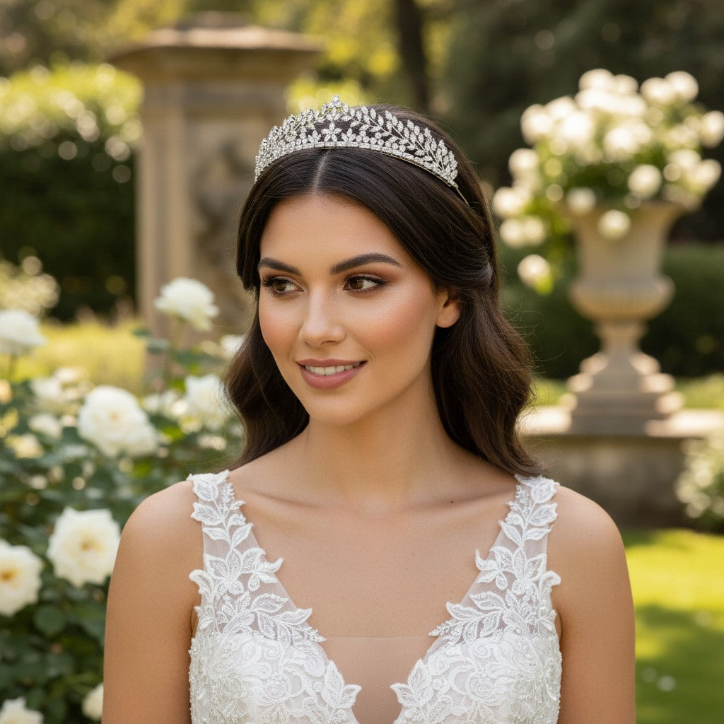 CUBIC ZIRCONIA COLLECTION - CRYSTAL DIVINE TIARA - AHB47