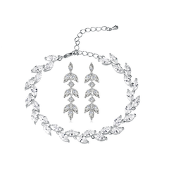 CUBIC ZIRCONIA COLLECTION - MEGAN SPARKLE SET - SILVER